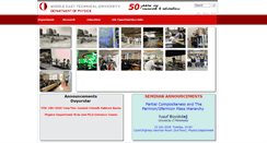 Desktop Screenshot of physics.metu.edu.tr