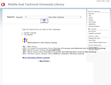 Tablet Screenshot of library.metu.edu.tr