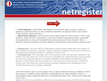 Tablet Screenshot of netregister.ncc.metu.edu.tr