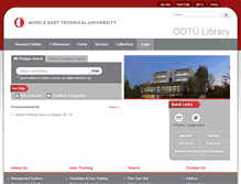 Tablet Screenshot of lib.metu.edu.tr